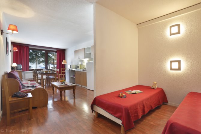 2-kamer appartement cabine - 2 t/m 6/8 personen - Résidence Vacanceole l'Edelweiss - Les Deux Alpes Centre 