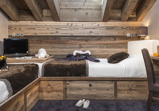 Suite 4 kamer appartement 7 personen Authentik Ontbijt - Hôtel Le Kaila 5* - Méribel Centre 1600
