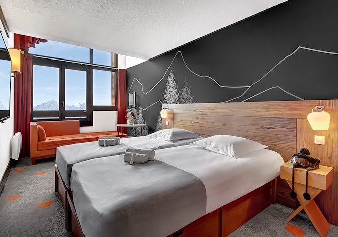 Kamer appartement 3 volwassenen Communicante Uitzicht Halfpension - Belambra Clubs Avoriaz - Les Cimes du Soleil - Tout Compris - Avoriaz