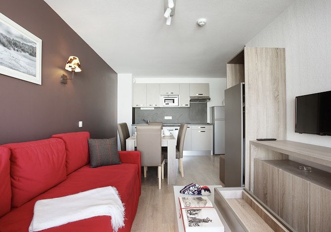 3 Kamer appartement 6 Personen Comfort - Skissim Premium - Résidence Front de neige 4* - Plagne Villages