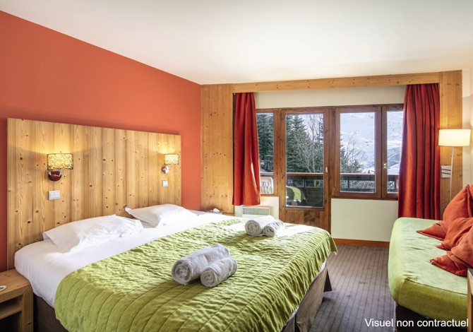 Kamer appartement voor 3 volwassenen met uitzicht Halfpension - Hotel Les Menuires Les Bruyères - Les Menuires Bruyères