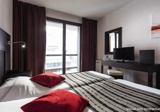 Kamer appartement 2 volwassenen met 2 eenpersoonsbedden in halfpension - Hotel Tignes Le Diva - Tignes Val Claret