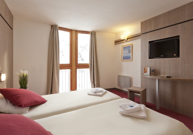 Kamer voor 2 personen, volpension - Hotel Club MMV Les Mélèzes 4* - Les Arcs 2000