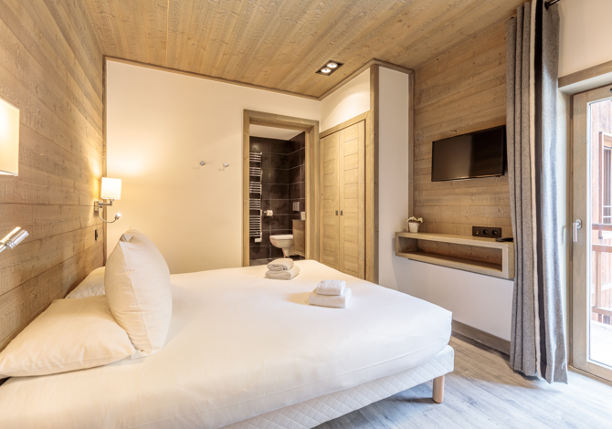 Kamer appartement voor 2 personen Comfort Balkon Halfpension - Victoria Lodge Friendly Hotel 3* - Val d'Isère Centre