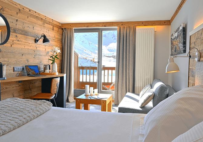 Slaapkamer 2 Personen Privilège Demi Pension - Hôtel Le Levanna 4* - Tignes 2100 Le Lac