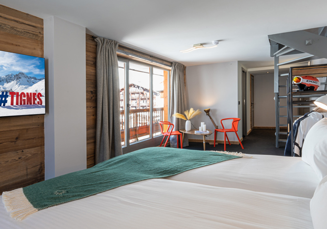 Suite 5 personen Duplex Privilege Ontbijt - Hôtel Le Levanna 4* - Tignes 2100 Le Lac
