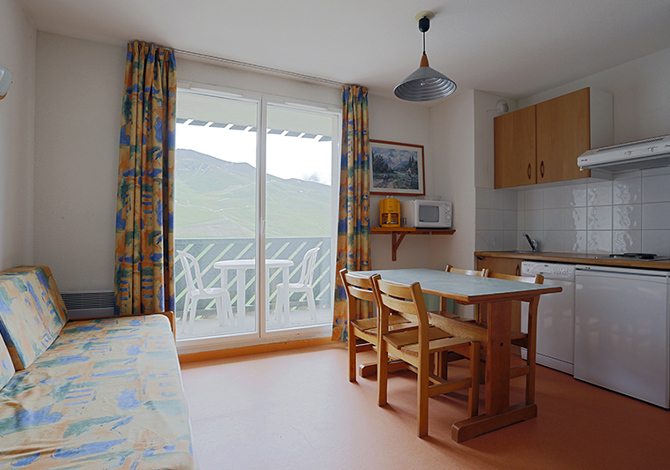 Studio 4 personen cabine - Résidence Les Balcons du Soleil - Peyragudes