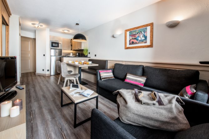 2-kamer appartement cabine - Premier - 1 t/m 4 personen - Résidences Village Montana 4* - Val Thorens