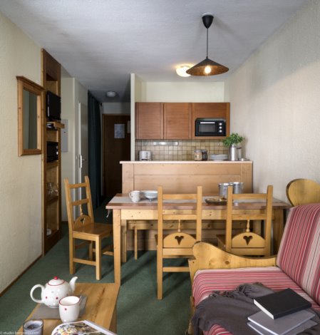 2- kamer appartement cabine standaard - 2 t/m 6 personen, vroegboekkorting - Résidence Le Cheval Blanc 3* - Val Thorens