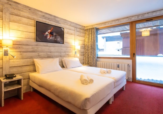 Kleine Slaapkamer Familie 4 Personen met ontbijt - Hôtel Aiguille Percée 3* - Tignes 2100 Le Lac