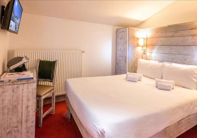 Slaapkamer Comfort 2 Volwassenen in halfpension - Hôtel Aiguille Percée 3* - Tignes 2100 Le Lac
