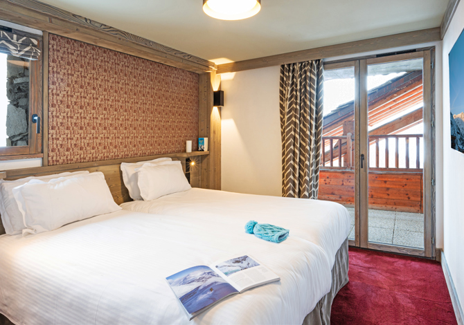 Klassieke Kamer appartement 2 Volwassenen met balkon en halfpension - Hôtel Aigle du Montana 4* - Tignes 2100 Le Lac