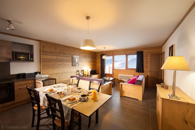 3 kamers appartement 5 personen - - Résidence CGH & SPA Les Chalets du Soleil Contemporains 4* - Les Menuires Reberty 2000