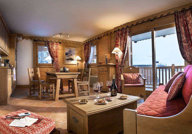 3 kamers 4/6 personen Goud - Résidence CGH & SPA Les Granges du Soleil 4* - Plagne Soleil