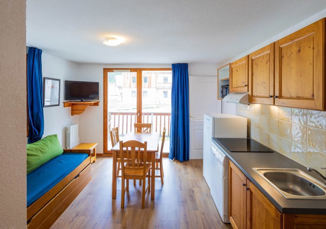 2 Pieces 2/4 personen - Résidence Les Chalets de Bois Méan 3* - Les Orres