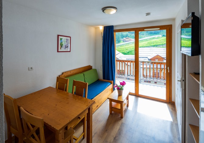 2 Pieces 4/6 personen Slaaphoek - Résidence Les Balcons de Bois Méan 3* - Les Orres