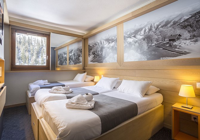 Kamer 3 Personen in All Inclusive - Hotel Club MMV Tignes Les Brévières 4* - Tignes 1550 Les Brévières