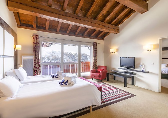 Kamer appartement 5 Personen Premium op basis van volpension - Hotel Club MMV Les 2 Domaines 4* - Plagne - Belle Plagne
