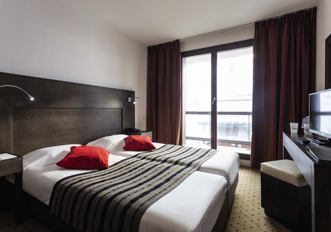 Standaard Kamer appartement 2 personen voor 1 volwassene en 1 kind onder de 12 jaar in Halfpension - Hotel Tignes Le Diva - Tignes Val Claret