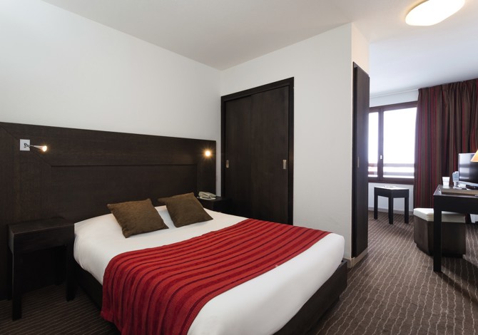 Klassieke Kamer appartement 4 personen Hoek slaapgedeelte voor 2 volwassenen in Halfpension - Hotel Tignes Le Diva - Tignes Val Claret