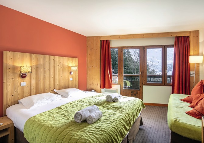 Classieke Kamer appartement 3 Personen Balkon voor 1 Volwassene in Halfpension - Hotel Les Menuires Les Bruyères - Les Menuires Bruyères