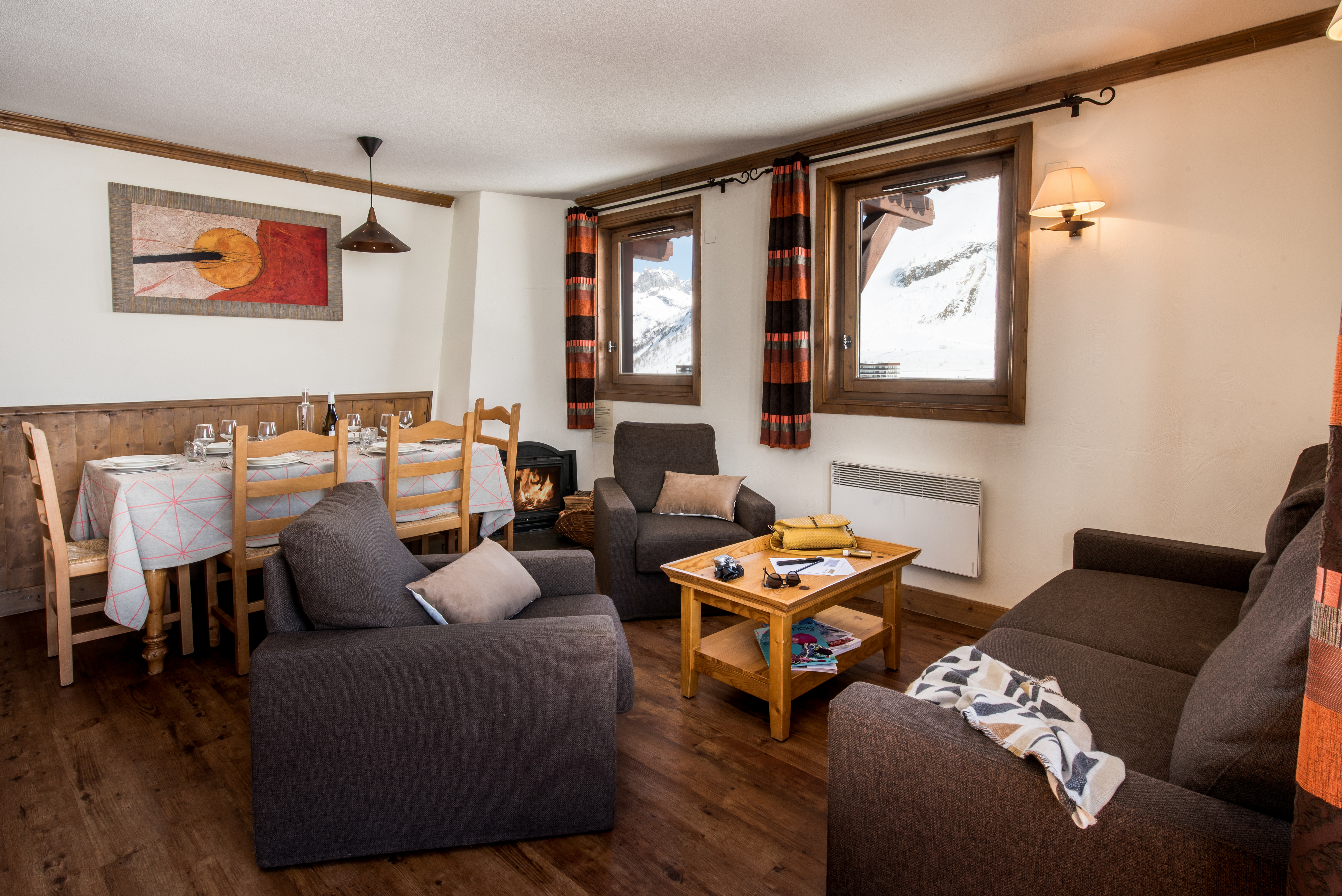 4 kamers 6 personen openhaard - Résidences Village Montana 4* - Tignes 2100 Le Lac