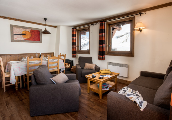 4 Kamer appartement 6 Personen met open haard - Résidences Village Montana 4* - Tignes 2100 Le Lac