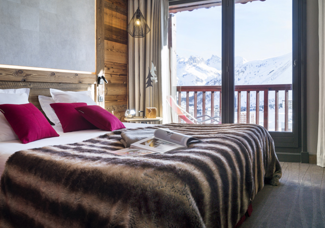 Vierpersoonskamer Comfort Bergzicht Vroegboeking - Hôtel Village Montana 4* - Tignes 2100 Le Lac