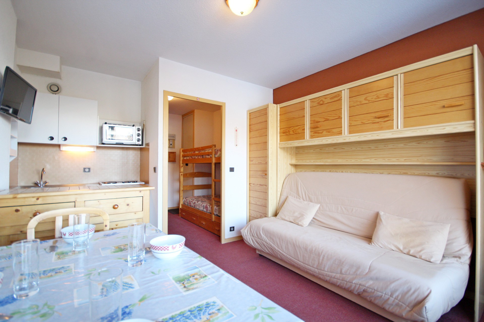 Studio 4 personen - Flats LES CHARMETTES - Plagne Montalbert