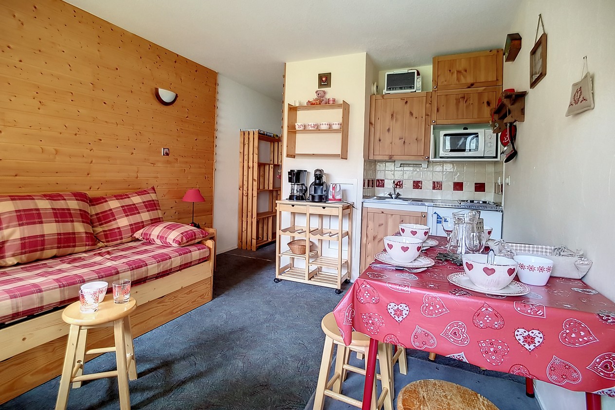 Studio cabine - 2 t/m 4 personen - travelski home choice - Flats ASTERS A2 - Les Menuires Fontanettes