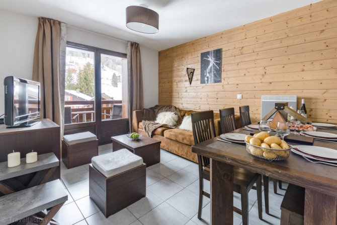 3 kamers of 3 kamers in duplex 6 personen - Résidence Lagrange Vacances Les Fermes Emiguy 4* - Les Gets