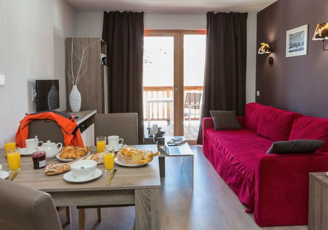 2 Kamer appartement 4 Personen PMR - Résidence Prestige Odalys Front de neige 4* - Plagne Villages