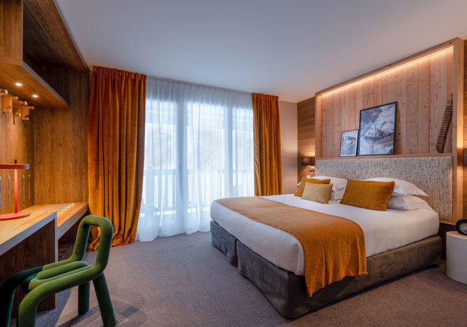 Superior Kamer appartement Berg met balkon en ontbijt - Hôtel I.L.Y Rosière 4* - La Rosière