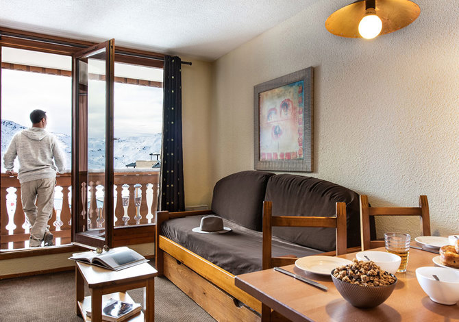 2 Kamer appartement 6/8 personen Mezzanine Privilege - Residence Le Cheval Blanc 3* - Dutchweek - Val Thorens
