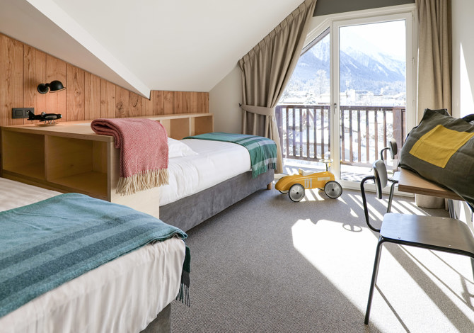 2 Slaapkamers 5 Personen Gezin met ontbijt - Hôtel PlanB - Living Chamonix - Chamonix Sud