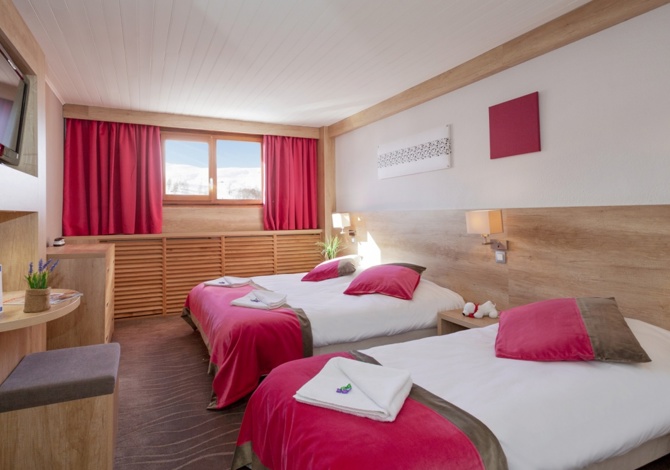 Kamer voor 3 personen Volpension - Hotel Club MMV Le Panorama 3* - Les Deux Alpes Centre 