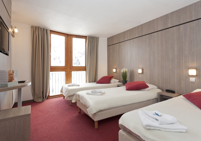 Kamer appartement voor 3 personen met volpension - Hotel Club MMV Les Mélèzes 4* - Les Arcs 2000