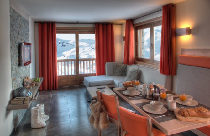 3-kamer appartement - 2 t/m 4 personen, kort verblijf - Résidence Montana Plein Sud 5* - Val Thorens