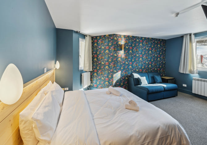 Evolutive Mountain View Kamer 3 personen met ontbijt - Hôtel Turan *** - Les Deux Alpes 1800