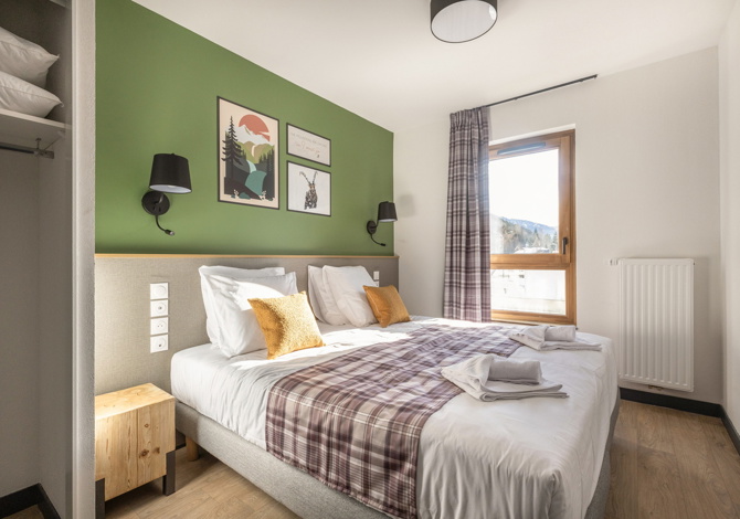 Kamer voor 2 personen - Résidence Club MMV Le Serra Neva 4* - Serre Chevalier 1400 - Villeneuve