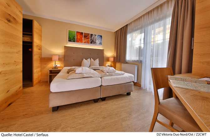 Kamer voor 1 volwassene 1 kind met Halfpension - Hotel Castel - Serfaus