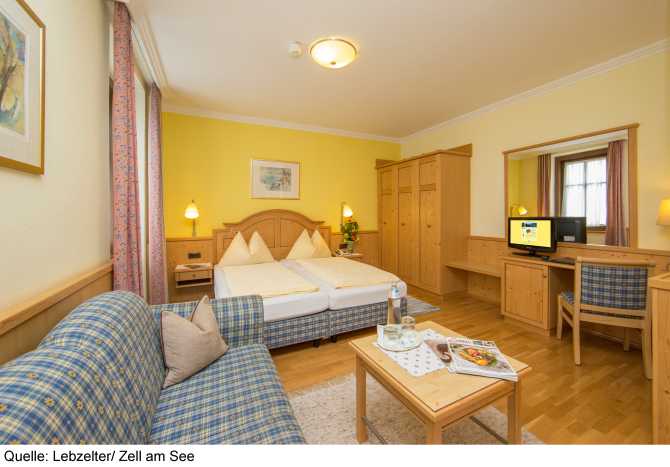 Kamer voor 3 volwassenen met Halfpension - Hotel Lebzelter ***S - Zell am See