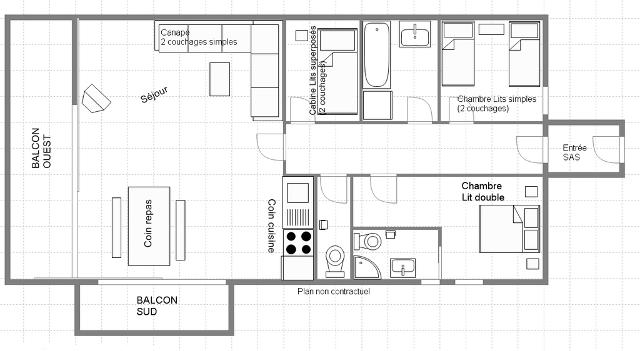 Appartements Les Melezes - Plan Peisey
