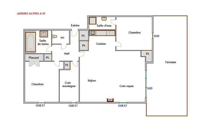 Appartements Jardins Alpins A - La Clusaz