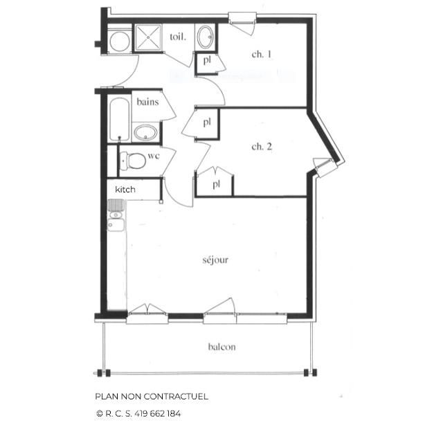 Appartements Argentiere - Les Menuires Reberty 1850