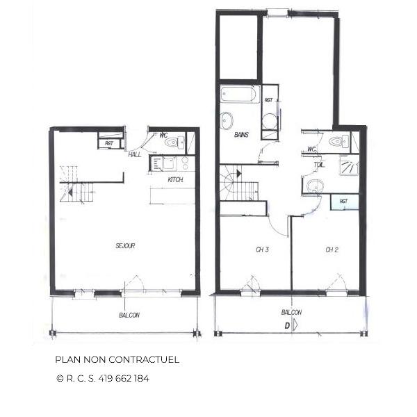 Appartements Courmayeur - Les Menuires Reberty 1850