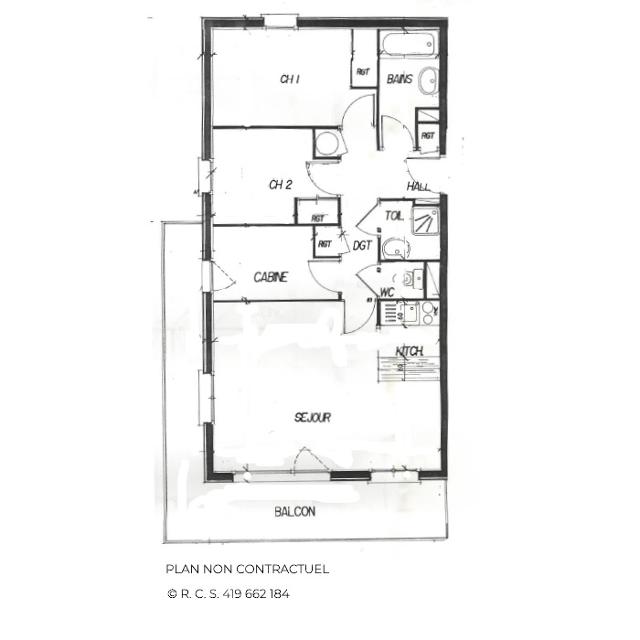 Appartements Courmayeur - Les Menuires Reberty 1850