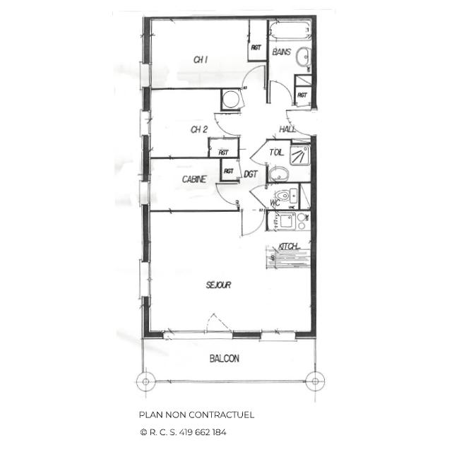 Appartements Courmayeur - Les Menuires Reberty 1850