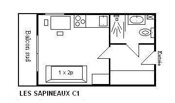 Appartement Sapineaux MRB600-0C1 - Méribel Centre 1600