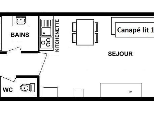 Studio cabine 26 m², orienté SUD, classé 2** - Les Saisies